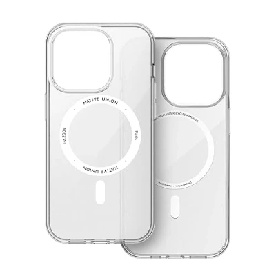 Afbeelding van Native Union (Re) Clear Case Transparante Anti Geel MagSafe Compatibel met Ingebouwde Magneten Gerecyclede Materialen Ultraduurzaam Militaire Valbescherming voor iPhone 15 Pro