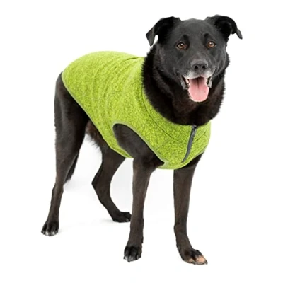 Afbeelding van Kurgo K9 Core Hondentrui, voor honden die het hele jaar door worden gebruikt, fleece vest honden, voering, lichtgewicht, ritsopening harnas, verstelbare hals, groen, groot