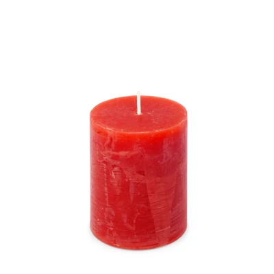 Afbeelding van Spaas Rustieke Pillarkaars 70/95 mm 35u rood