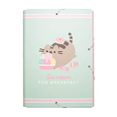 Afbeelding van Erik® A4 Elastiekmap Pusheen Foodie Collection Opbergmap met hoekelastiek en binnenkleppen