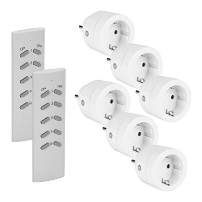 Afbeelding van SEC24 HAF760S2 Schakelaar set Met 2 afstandsbedieningen en 6 pluggen Wit voor Binnen 3680W Energie besparing randaarde alleen geschikt Nederland