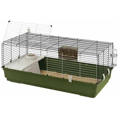 Afbeelding van Ferplast Konijnenkooi RABBIT 120, voorzijde te openen, inclusief accessoires, 118 x 58,5 49,5 cm.
