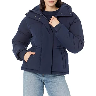 Afbeelding van Amazon Essentials Dames korte getailleerde pufferjas (verkrijgbaar in grote maten), marineblauw, XX Large