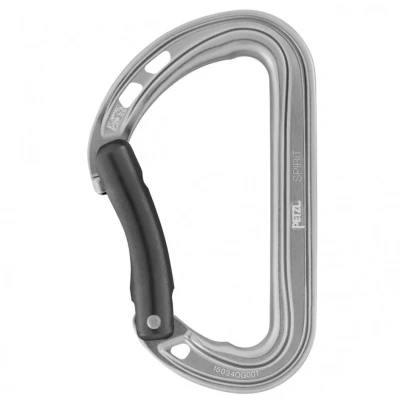 Afbeelding van Petzl Spirit Bent snapper karabiner met keylock systeem grijs