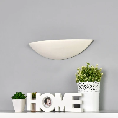 Afbeelding van Searchlight LED Wandlamp PALE van gips en beschilderbaar