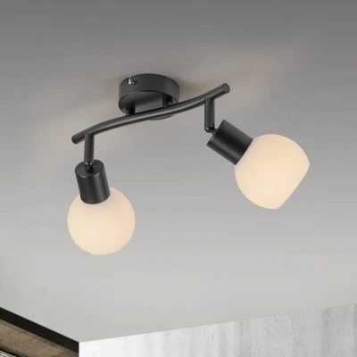 Afbeelding van Just Light Zwarte plafondlamp Loki 2 lichts 12151 18