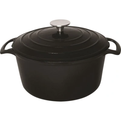 Afbeelding van Vogue ronde inductie braadpan zwart 4L