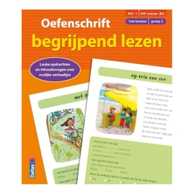 Afbeelding van Deltas Oefenschrift begrijpend lezen AVI:1 AVI nieuw: M3, 1ste leerjaar