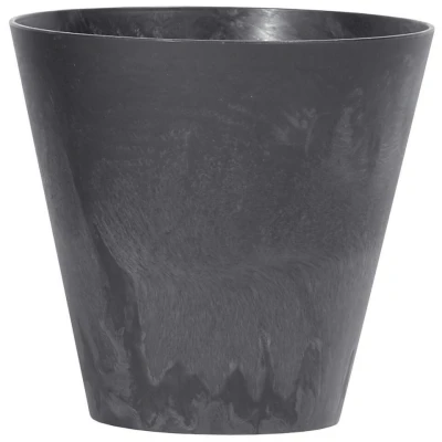 Afbeelding van Prosperplast Bloempot betonlook antraciet kunststof 40 cm