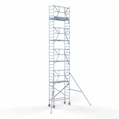 Afbeelding van Gevelvrije rolsteiger 0.75x1.90x10.20m werkhoogte &quot;lichtgewicht platformen&quot;