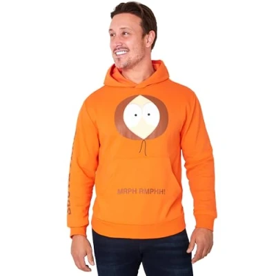 Afbeelding van South Park Hoodie voor heren, comfortabel, stijlvol sweatshirt met capuchon grappige cadeaus hem, Oranje, L