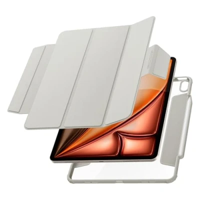 Afbeelding van Spigen Air Skin Pro Apple iPad 13 (2024) Hoes Book Case Grijs