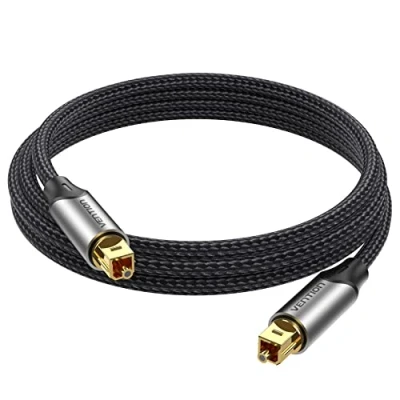 Afbeelding van VENTION Optische Audiokabel (3M) Toslink Digitale Nylon Gevlochten Kabel S/PDIF 2 Vergulde Stekker voor Soundbar, Thuisbioscoop, Hifi Installatie, PS4, Xbox, en TV