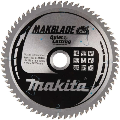 Afbeelding van Makita B 56502 Zaagb Q+C 165x20x1,9 64T 10g 165x20x1,4mm