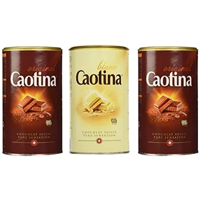 Afbeelding van Caotina Set 2 x originele chocolade 500 g en 1 Blanc witte drinkchocolade