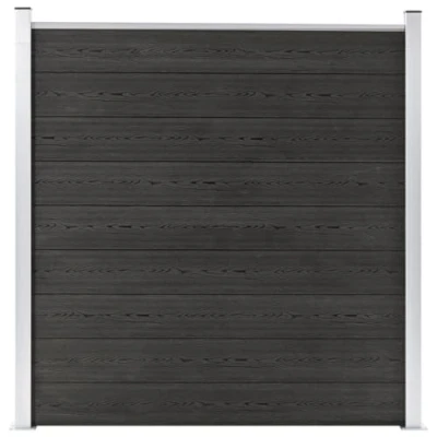 Afbeelding van vidaXL Schutting 180x186 cm HKC Grijs Schuttingpaneel Hekwerk Omheining Paneel