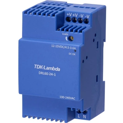 Afbeelding van TDK Lambda DRL60 12 1 DIN rail netvoeding V 4.5 A 54 W Inhoud: stuk(s)