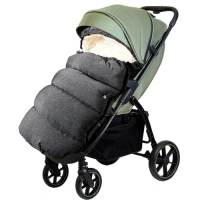 Afbeelding van kinderwagen voetenzak, universele babyslaapzak, voethoes voor de winter, waterdicht winddicht en kickproof voetenzak slaapzak, voethoes, kinderwagenpad, babyquilt (donkergrijs)