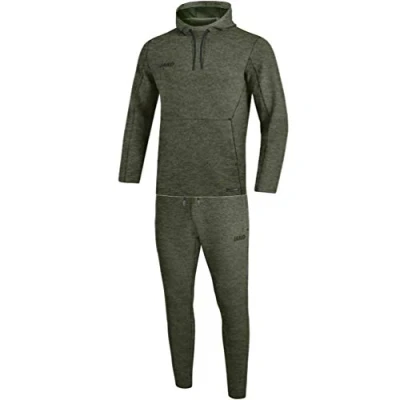 Afbeelding van JAKO Joggingpak met sweaterkap Premium Basics Kaki gemeleerd