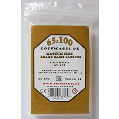 Afbeelding van Docsmagic.de 100 Magnum Size Board Game Sleeves 67 x 102 Extra Large 65 7 Wonders
