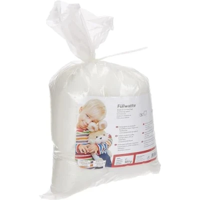 Afbeelding van Rayher Hobby 3315200 Vulwatten, zeer wollig, zak van 300 g, vulmateriaal 100% polyester, meerkleurig, vlokken, wasbaar op 95 graden, knutselwatten, kussenvulling, vulmateriaal, stopwatten