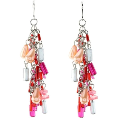 Afbeelding van Behave Multi color oorhangers met kraaltjes