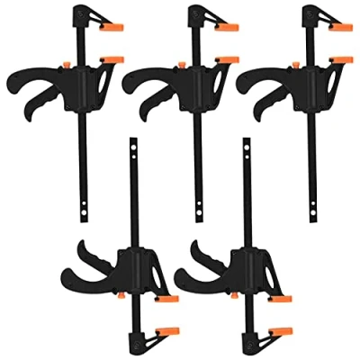 Afbeelding van Does Not Apply 5 stuks eenhandklemklemset, snelspanklemmen, 10 cm (4 inch) schroefklemmen, Woodworking ratelklem voor houtbewerking, handgemaakt handwerk, doe het zelven, klemmen