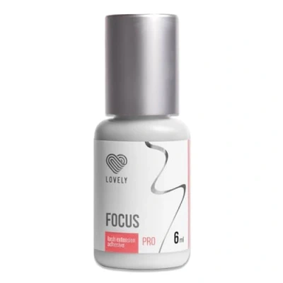 Afbeelding van LOVELY Wimperlijm, Focus 6 ml, bliksemsnelle lijm, droogtijd: 0,5 seconden, 8 weken hechtkracht, bestendig, voor professionele wimperverlenging, extensielijm, zwart, ml