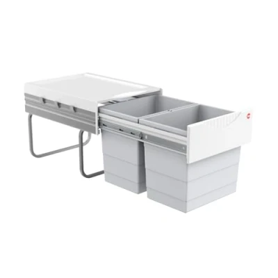 Afbeelding van Hailo Tandem Rb Inbouw Prullenbak 36 Liter Afvalemmer Keuken