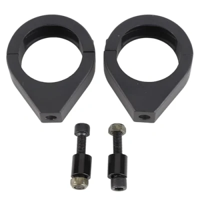 Afbeelding van Knipperlicht, aluminiumlegering motorfiets gemodificeerd knipperlicht montagebeugel 41 mm vorkklemmen (zilver)