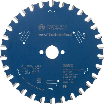 Afbeelding van Bosch Accessoires Expert for High Pressure Laminate cirkelzaagblad EX SH H 160x20 30 1 stuk(s) 2608644365
