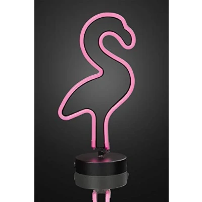 Afbeelding van Hellum 522976 LED Flamingo Roze Lamp Licht Decoratie 111 LEDs Indoor Nachtlampje Sihoulette