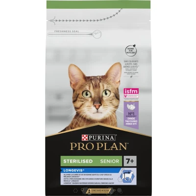 Afbeelding van 6x Pro Plan Senior 7+ Sterilised Longevis Kalkoen 1,5 kg
