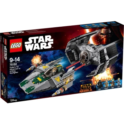 Afbeelding van LEGO Star Wars Darth Vader&#039;s TIE Advanced vs. A Win Starfighter 75150