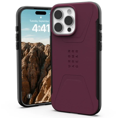 Afbeelding van Apple iPhone 16 Pro Max MagSafe Hoesje Kunststof UAG Hardcase/Backcover Rood Telefoonhoesje Shockproof/Valbescherming