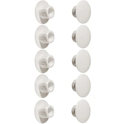 Afbeelding van cyclingcolors 10 x afdekdoppen kunststof blindboring stop, afdekking meubels (Ø8,5 mm/wit RAL 9010)