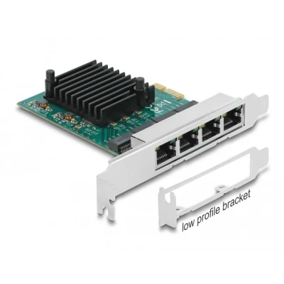 Afbeelding van Delock PCI Express x1 Karte 4 x RJ45 Gigabit LAN RTL8111