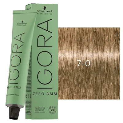 Afbeelding van Schwarzkopf Igora Zero Amm 7 0 Medium Blonde Natural 60 ml