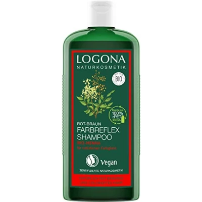 Afbeelding van LOGONA natuurlijke cosmetica kleurreflex shampoo rood bruin bio henna 250 ml