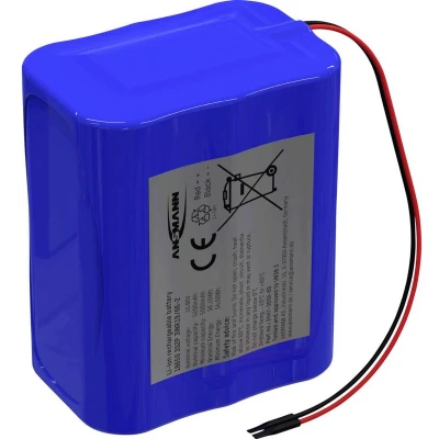 Afbeelding van Ansmann 3S2P Akkupack 8x 18650 Kabel Li ion 10.8V 5200mAh Accupack Aantal cellen: 8 10.8 V 5200 mAh