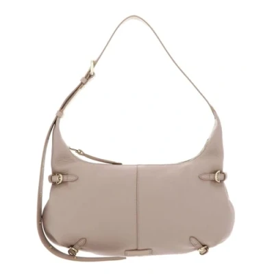 Afbeelding van COCCINELLE Leren Schoudertas Abigail Shoulder Bag Rosette Oud roze