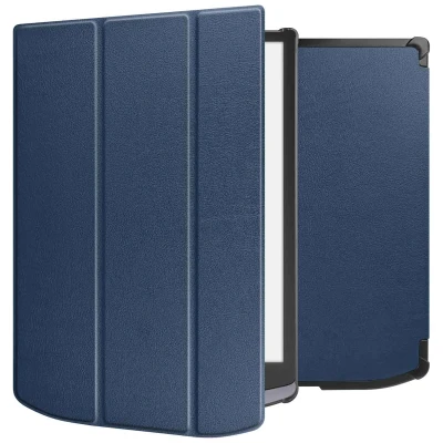 Afbeelding van imoshion E reader Hoesje Geschikt voor Pocketbook InkPad X Pro Trifold hard case sleepcover Donkerblauw