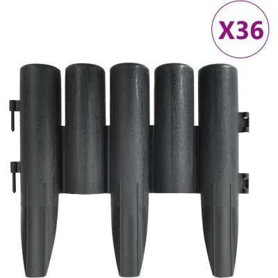 Afbeelding van Gazonranden 36 st 10 m PP antracietkleurig