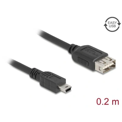Afbeelding van Delock USB 2.0 Kabel Typ Mini B Stecker zu EASY A Buchse 0