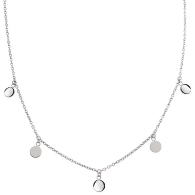 Afbeelding van Boccia 08064 01 Ketting Rondjes titanium zilverkleurig 38 42 cm