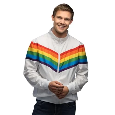 Afbeelding van Boland Trainingsjasje Vintage Rainbow dude (M) Volwassenen Pride Regenboog