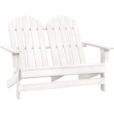 Afbeelding van Tuinstoel 2 Zits Adirondack Massief Vurenhout 1 / Wit