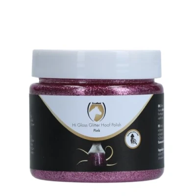 Afbeelding van Excellent Hoeflak Hi Gloss Glitter Roze