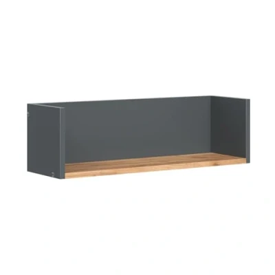 Afbeelding van Vicco ViktorWandplank 67.8 x 20 cm Antraciet/gouden eik
