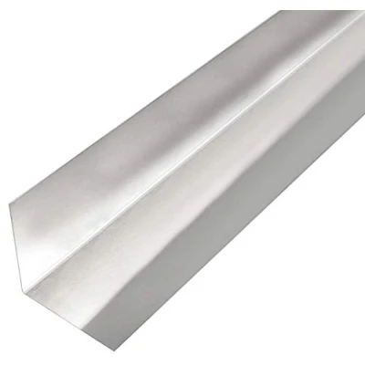 Afbeelding van Alberts 462901 Gladde plaat gefacetteerd, L vorm aluminium, naturel 1000 x 50 mm